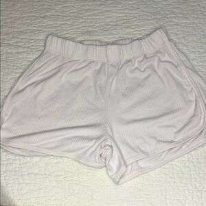 Juicy Couture Ribbed Cream Athletic Shorts